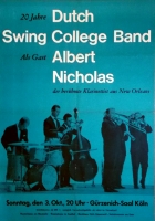 DUTCH SWING COLLEGE BAND - 1965 - Jazz - Albert Nicholas - Poster - Kln