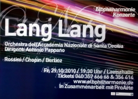 LANG LANG - 2010 - Plakat - Rossini - Chopin - Klavier - Tourposter - Hamburg