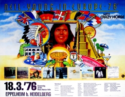 YOUNG, NEIL - 1976 - Konzertplakat - Concert - Europe - Tourposter - Heidelberg