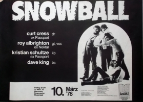 SNOWBALL - 1978 - Konzertplakat - Nektar - Passport - Cress - Tourposter