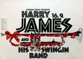 JAMES, HARRY - 1970 - Konzertplakat - Concert - Kieser - Tourposter - Frankfurt