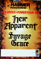 HEIR APPARENT - 1986 - Plakat - Savage Grace - Metal Hammer Tour - Poster