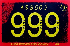 999 - NINE NINE NINE - 1987 - Tourplakat - Punk - Lust Power... - Tourposter