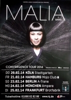 MALIA - 2014 - Tourplakat - Concert - Convergence - Tourposter