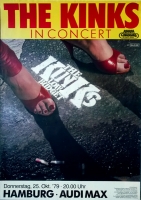 KINKS, THE - 1979 - Plakat - In Concert - Low Budget - Tourposter - Hamburg