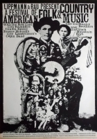 AMERICAN FOLK & COUNTRY - 1966 - Plakat - Gnther Kieser - Poster - Dsseldorf