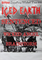 ICED EARTH - 1998 - Plakat - Concert - Sentenced - Wicked Angel - Poster
