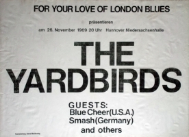 YARDBIRDS - 1969 - Konzertplakat - Concert - Tourposter - Hannover