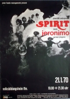 SPIRIT - 1970 - Konzertplakat - In Concert - Jeronimo - Tourposter - Frankfurt