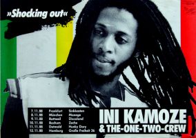 KAMOZE, INI - 1988 - Tourplakat - Concert - Reggae - Shocking Out - Tourposter