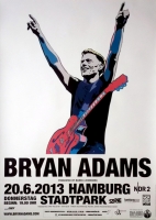 ADAMS, BRYAN - 2013 - Konzertplakat - Concert - Tourposter - Hamburg