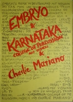 EMBRYO - 1980 - Tourplakat - Karnataka - Charlie Marino - Tourposter