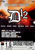 D12  - D 12 - 2001 - Plakat - Hip Hop - Devils Night - Tourposter - Hamburg