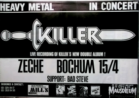 KILLER - 1985 - Konzerplakat - In Concert - Live Recording - Tourposter - Bochum