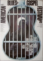 AMERICAN FOLK & GOSPEL - 1970 - Plakat - Gnther Kieser - Poster - Frankfurt