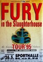 FURY IN THE SLAUGHTERHOUSE - 1995 - Plakat - In Concert - Poster - Köln