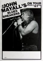 MAYALL, JOHN - 1987 - Bluesbreakers - Plakat - Live In Concert Tour - Poster