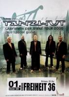 TANZWUT - 2000 - Konzertplakat - Labyrinth der Sinne - Tourposter - Hamburg