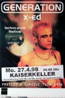 GENERATION XD - 1998 - Konzertplakat - Claire Obscure - Substanz T - Poster