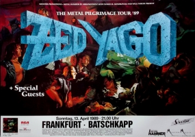 ZED YAGO - 1989 - Konzertplakat - Metal Pilgrimage - Tourposter - Frankfurt