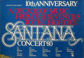 SANTANA - 1980 - Live in Concert - Marathon Tour - Poster - C