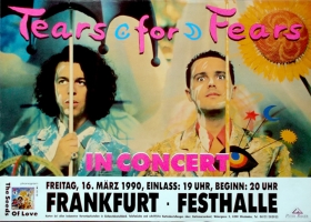 TEARS FOR FEARS - 1990 - In Concert - Sowing the... Tour - Poster - Frankfurt