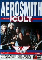 AEROSMITH - 1989 - The Cult - In Concert - Pump Tour - Poster - Frankfurt