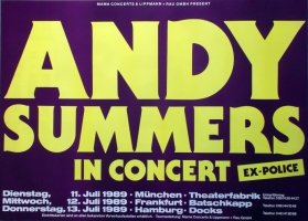 SUMMERS, ANDY - POLICE - 1989 - In Concert - The Golden Wire Tour - Poster
