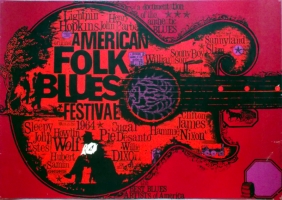 AMERICAN FOLK & BLUES - 1964 - Plakat - Gnther Kieser - Poster