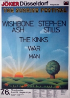SUNRISE FESTIVAL - 1976 - Kinks - War - Man - Wishbone Ash - Poster - Dsseldorf