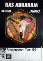 ABRAHAM, RAS - 1992 - Tourplakat - Reggae - Jamaica - Amaggedeon - Tourposter