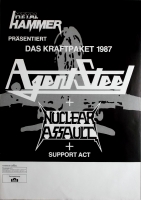 AGENT STEEL - 1987 - Tourplakat - Concert - Nuclear Assault - Tourposter