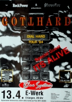 GOTTHARD - 1994 - Konzertplakat - In concert - Dial Hard - Tourposter - Erlangen