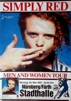 SIMPLY RED - 1987 - In Concert- Men and Woman Tour - Poster - Nrnberg