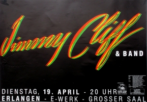CLIFF, JIMMY - 1988 - Konzertplakat - Reggae - In Concert - Poster - Erlangen