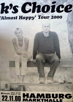 Ks Choice - 2000 - Konzertplakat - Almost Happy - Tourposter - Hamburg