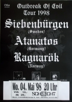 OUTBRAK OF EVIL - 1998 - Live In Concert - Siebenbrgen - Atanatos - Poster