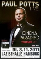 POTTS, PAUL - 2011 - Live In Concert - Cinema Paradiso Tour - Poster - Hamburg