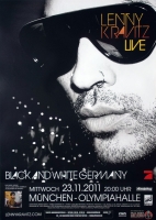 KRAVITZ, LENNY - 2011 - Konzertplakat - Black & White - Tourposter - Mnchen
