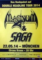 MAGNUM - 2014 - Konzertplakat - Saga - Double Headline - Tourposter - Mnchen