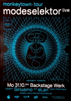 MODESELEKTOR - 2011 - In Concert - Monkeytown Tour - Poster - München