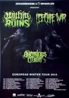WITHIN THE RUINS - 2015 - Tourplakat - I Declare War - Winter Tour - Poster