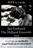 GARBAREK, JAN - 2014 - In Concert - Officium Tour - Poster - Hamburg