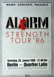 ALARM - 1986 - Live In Concert - Strength Tour - Poster - Berlin