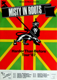 MISTY IN ROOTS - 1987 - Live In Concert - Harder than Before Tour - Poster