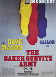 BAKER, GINGER - 1975 - In Concert - Dave Mason - Sailor - Poster - Mannheim