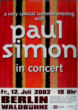 SIMON, PAUL - 2002 - Konzertplakat - In Concert - Tourposter - Berlin