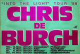 DE BURGH, CHRIS - 1986 - Live In Concert - Into The Light Tour - Poster