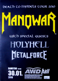 MANOWAR - 2010 - Live In Concert - Death to Infields Tour - Poster - Hannover