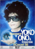 ONO, YOKO - 1986 - Plakat - In Concert - Starpeace Tour - Poster - Mannheim